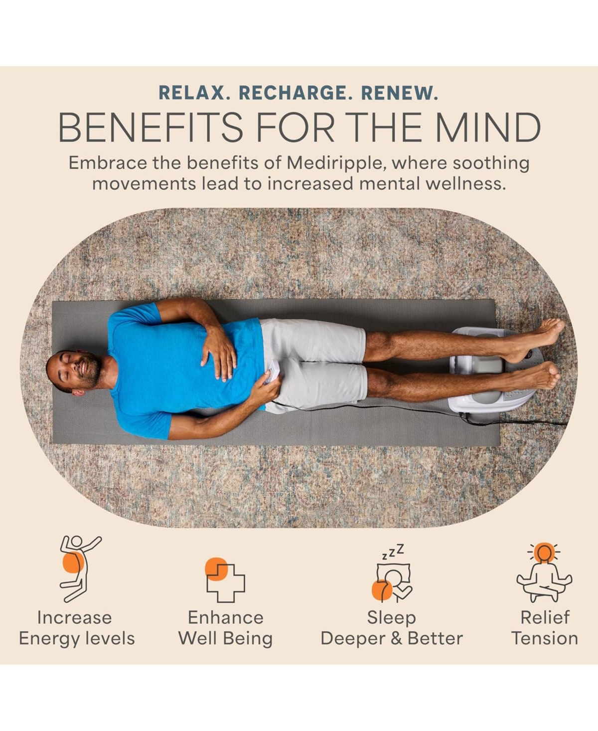 LifePro MediRipple Chi Swing Machine – Passive Leg Exerciser for Circulation, Relaxation & Recovery – Use While Sitting or Lying Down