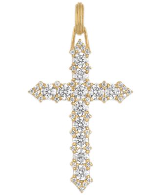 Lab-Grown Diamond (3-1/2 ct. t.w.) Necklace in 18k Gold-Plated with Sterling Silver