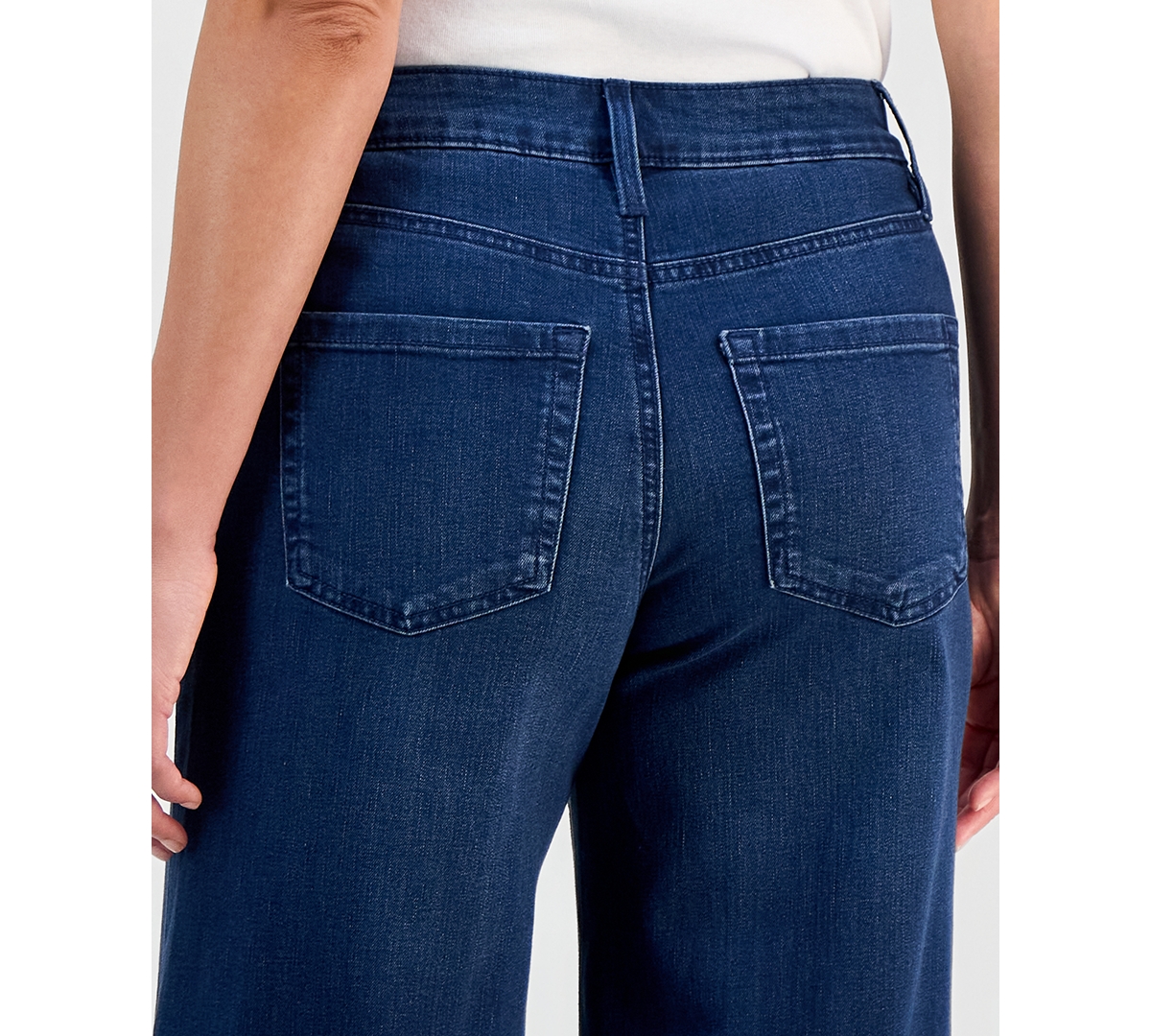 Style & Co Petite High-Rise Wide-Leg Tummy-Control Jeans, Macy's Exclusive