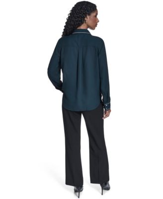 Women's Decorated Button-Down Top