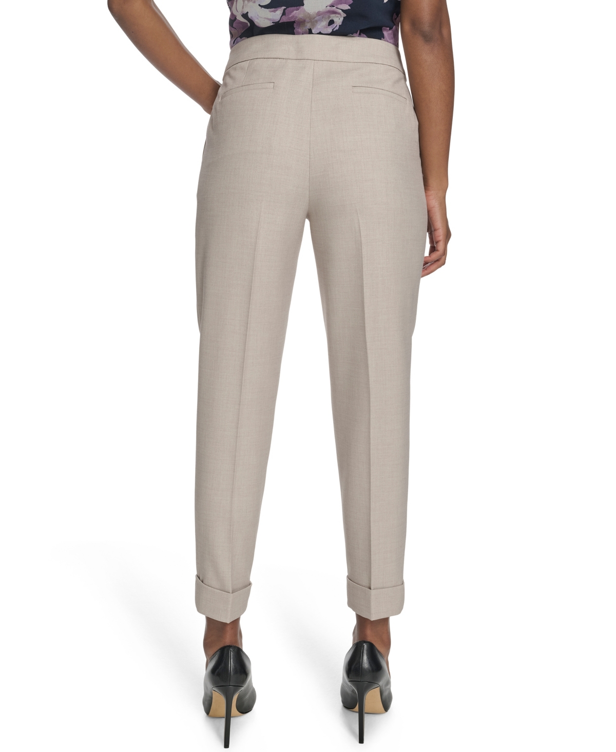 Calvin Klein Women's Slim Leg Rolled Cuff Pants