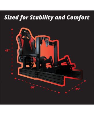 GTA Revolution Racing Cockpit – Adjustable Modular Sim Rig with Black Seat, Direct Drive Compatible, Works with Fanatec, Logitech