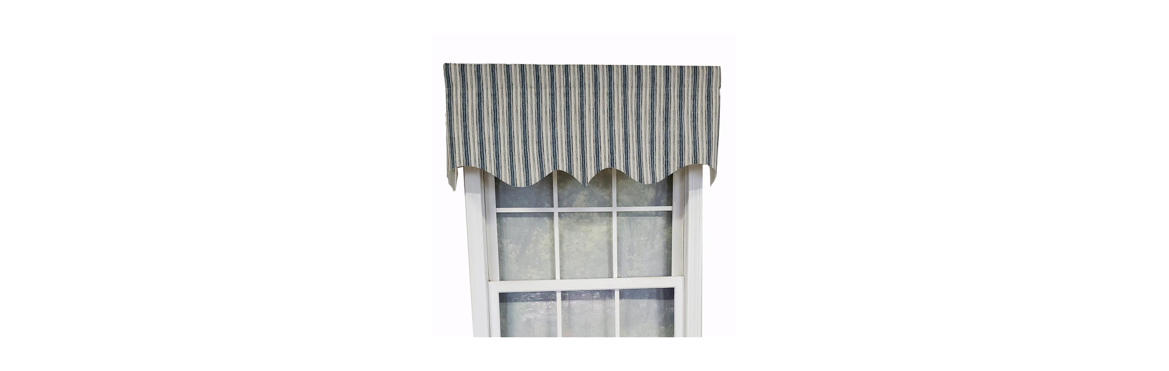 Rlf Home Luxurious Modern Design Classic Brunswick Stripe Regal Style Window Valance