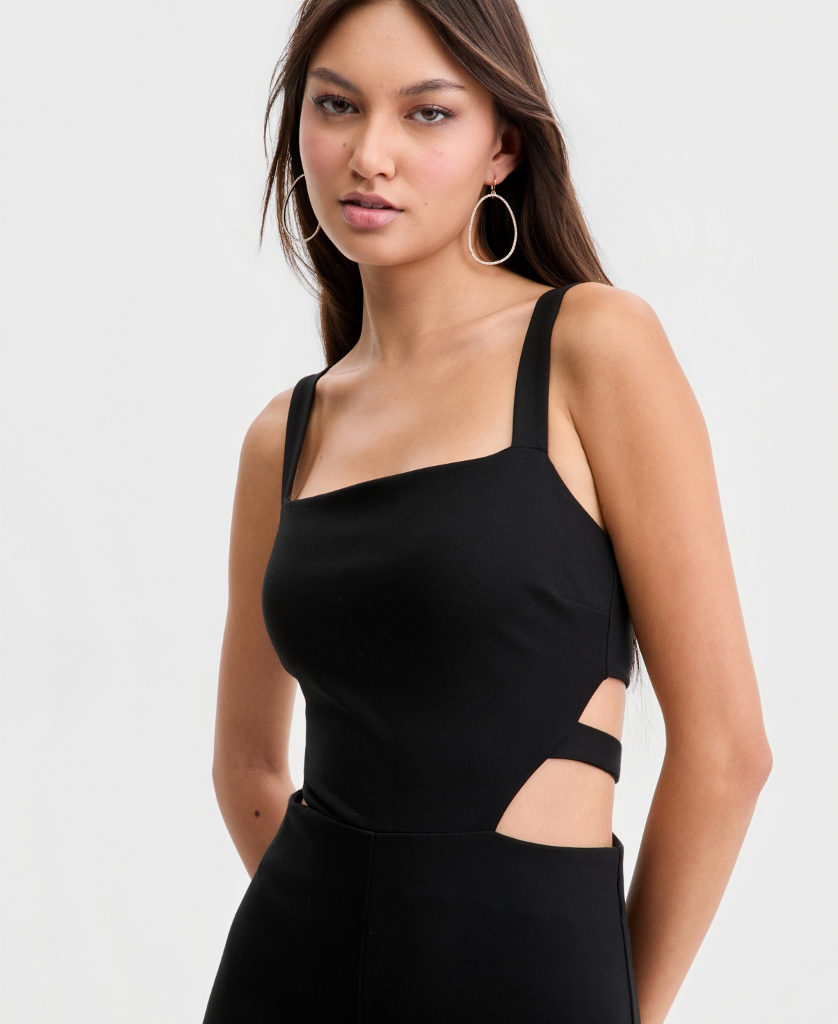 Guess Women's Noel Ponte Waist-Cutout Jumpsuit