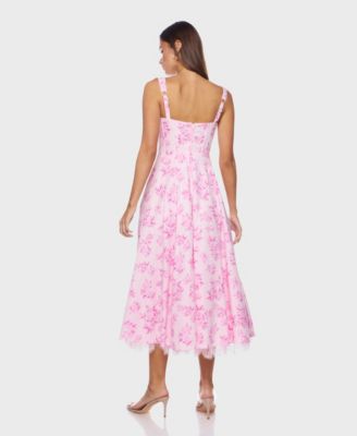 Juniors' Sweetheart Neck Midi Dress