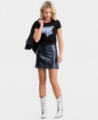 Women's Passion Blue Triangle Graphic T-Shirt