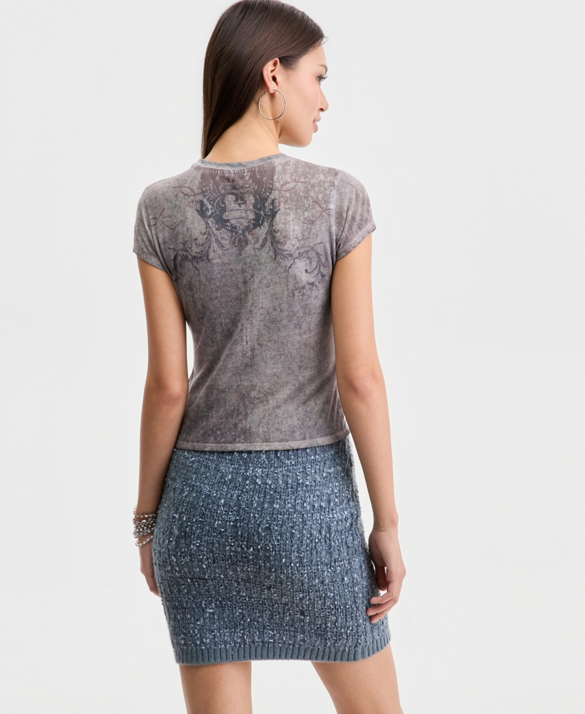 Guess Women's Wild Heart Portrait Print T-Shirt