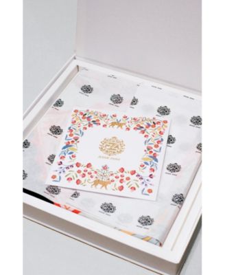 Double Sided Silk Scarf Floral Echo