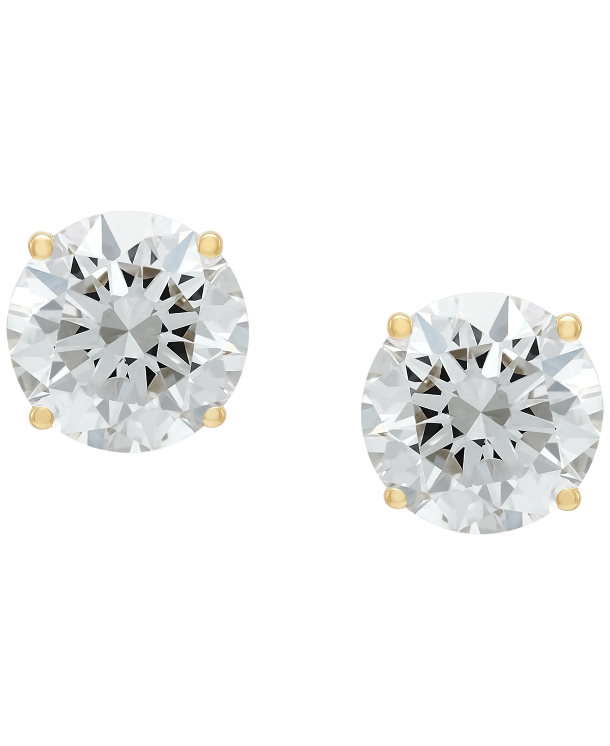 Grown With Love Lab Grown Diamond Stud Earrings (4 Ct. T.w.) In 14k White Gold (also In 14k Yellow Gold) In Gold