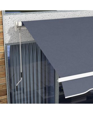 12' x 8' Retractable Awning, Patio Awning Sun Shade Shelter,