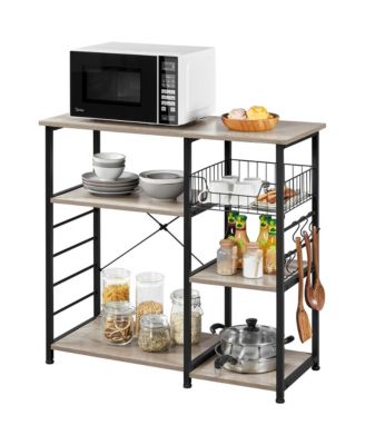 35.5x15.5x33 inches Industrial Rustic Kitchen Baker's Rack Rustic Brown
