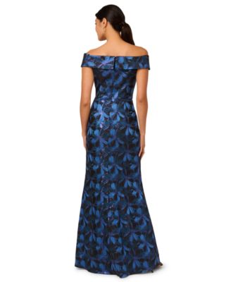 Women's Petite Off-The-Shoulder Ball Gown