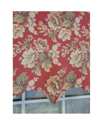 Linda Regal 3" Rod Pocket Lining Luxurious and Elegant Window Treatment Valance 50" x 17" Red