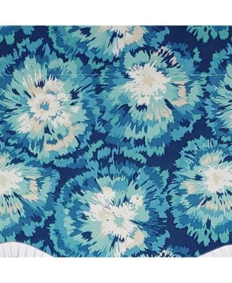 Burst Provance 3" Rod Pocket Lining Luxurious and Elegant Window Treatment Valance 50" x 16" Blue