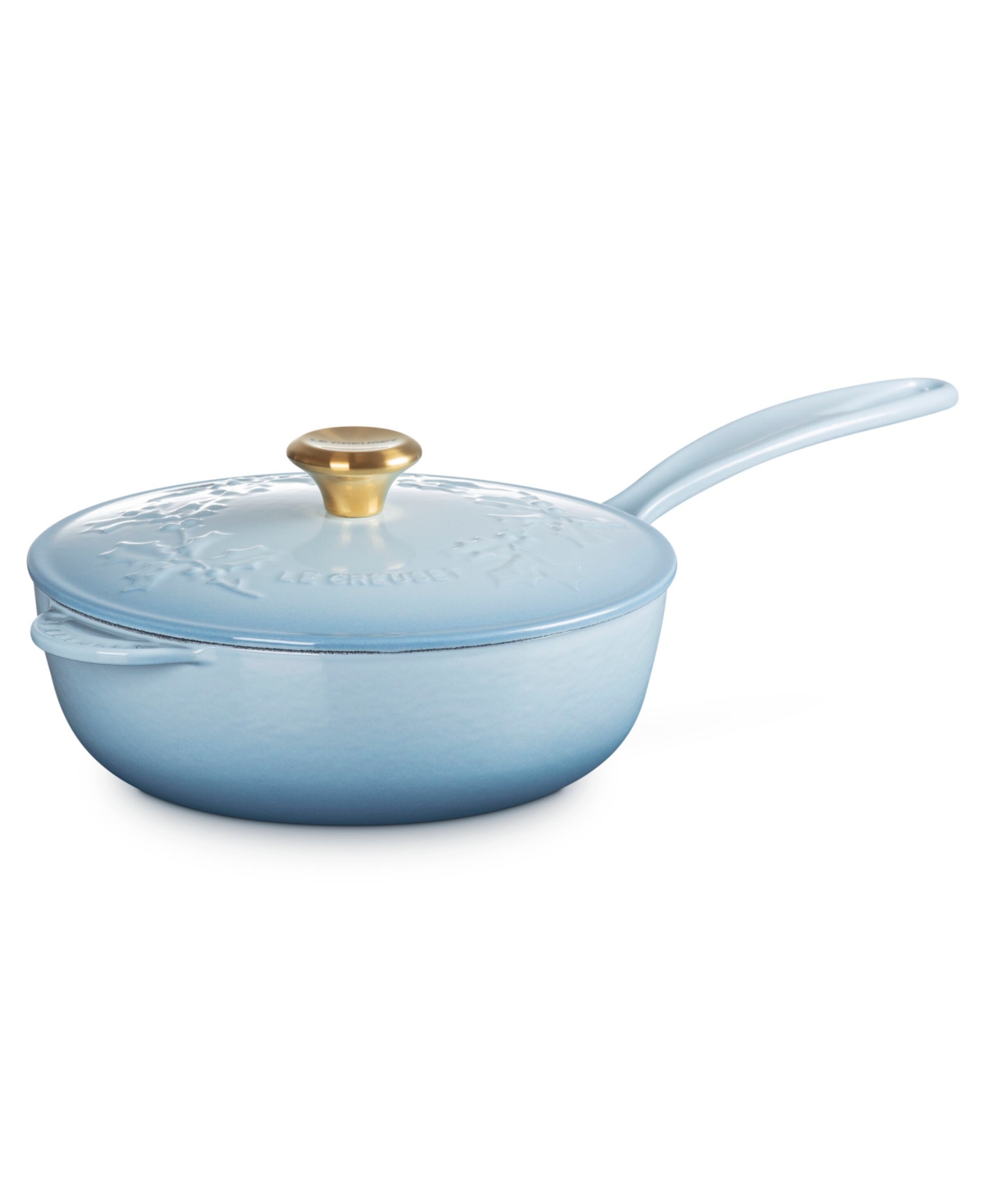 Le Creuset Holly Collection Enameled Cast Iron 2.25-qt. Traditional Saucier With Lid In Blue