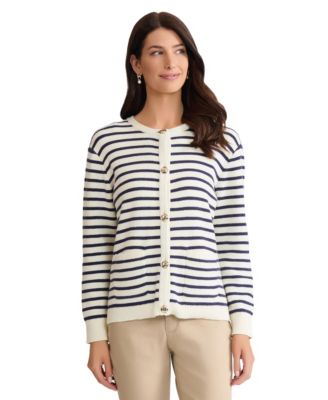 Petite Button Front Long-Sleeve Cardigan Sweater