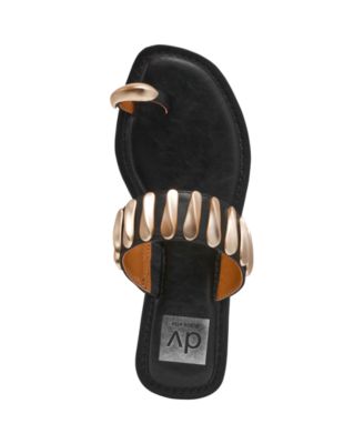 Women's Jayson Jewelry Embellished Thong Toe Ring Flat Sandals