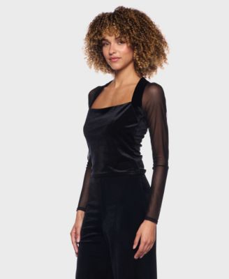 Junior's Square Halter Neck Top