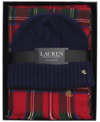 Woven Scarf and Knit Hat Gift Set