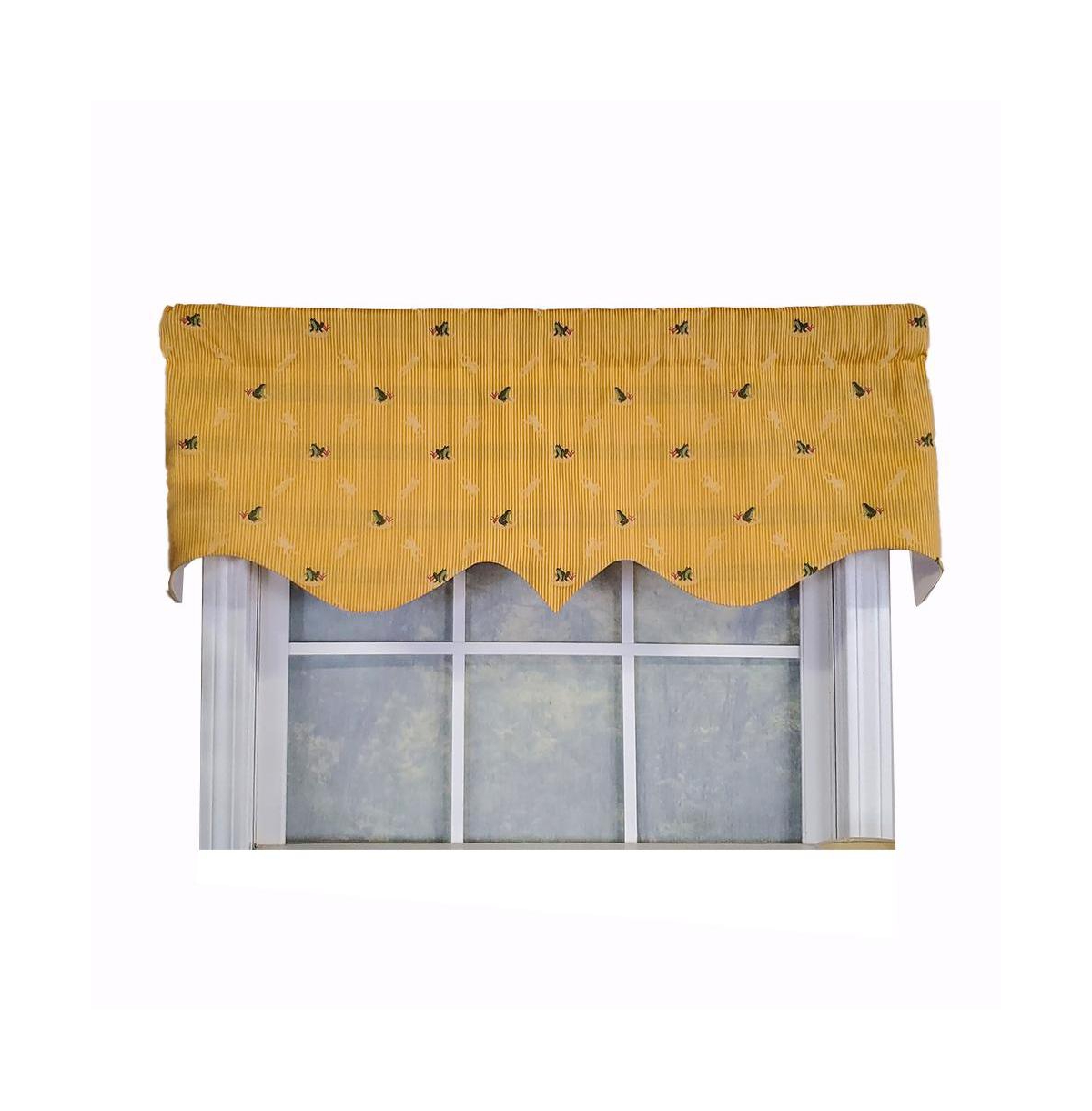 Rlf Home Modern Design Classic Ribbit Regal Style Window Valance 50" x 17" Antique