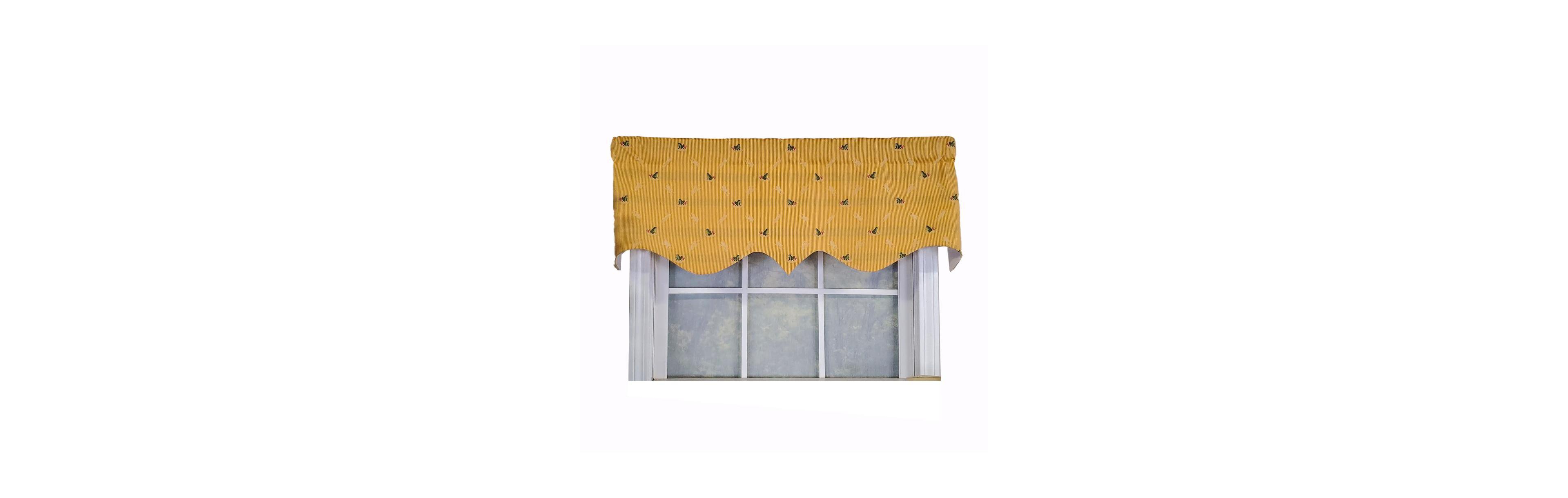 Rlf Home Modern Design Classic Ribbit Regal Style Window Valance 50" x 17"