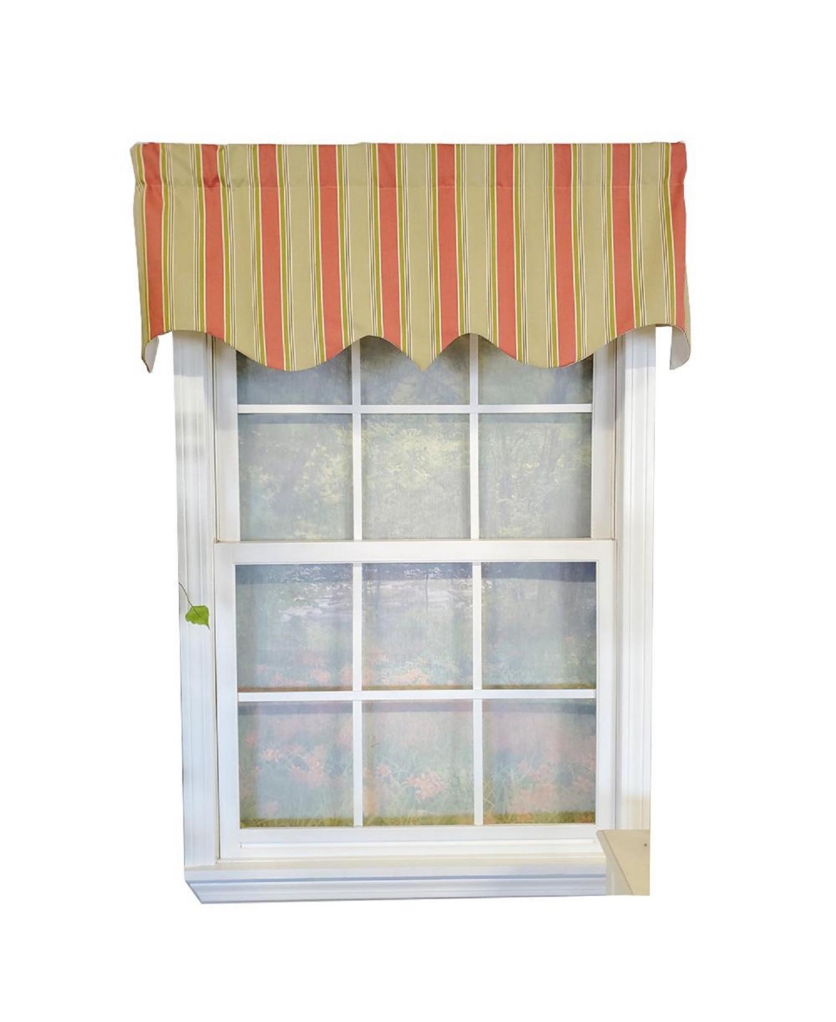 Rlf Home Thalia Regal 3" Rod Pocket Lining Luxurious and Elegant Window Treatment Valance 50" x 17" Melon