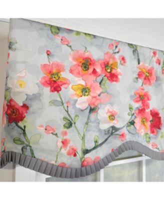 100% Cotton Prosperity Provance  Fully lined Windows Rod Pocket Valance 50" x 15"  Gray