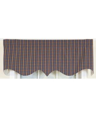 100% Cotton Palermo Regal  Fully lined Windows Rod Pocket Valance 50" x 17"  Navy