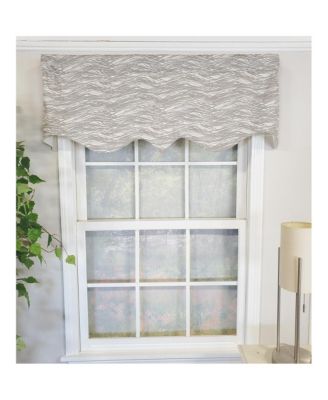 Vasiliki Regal 3" Rod Pocket Lining Luxurious and Elegant Window Treatment Valance 50" x 17" Gray