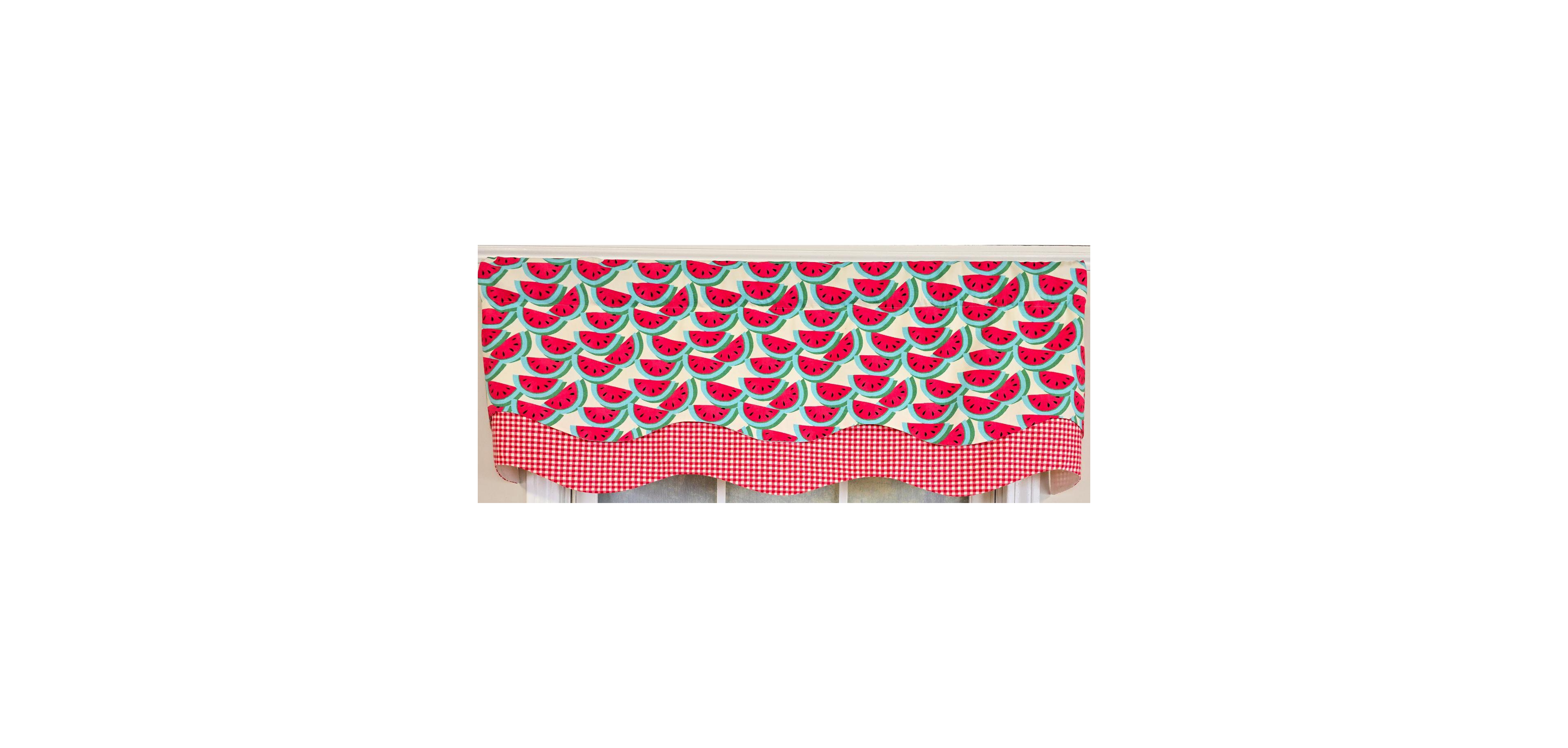 Rlf Home 100% Cotton Sandias Glory Fully lined Windows Rod Pocket Valance 50" x 16"