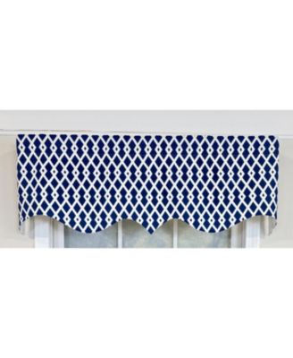 100% Cotton Jewel Regal  Fully lined Windows Rod Pocket Valance 50" x 17"  Navy