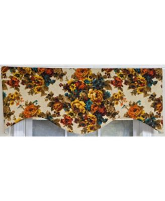 100% Cotton Bountiful Cornice  Fully lined Windows Rod Pocket Valance 50" x 17"  Multi