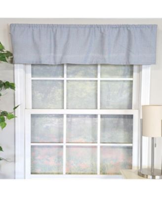 100% Cotton Crosswell Tailored  Unlined Windows Rod Pocket Valance 51" x 12"  Blue