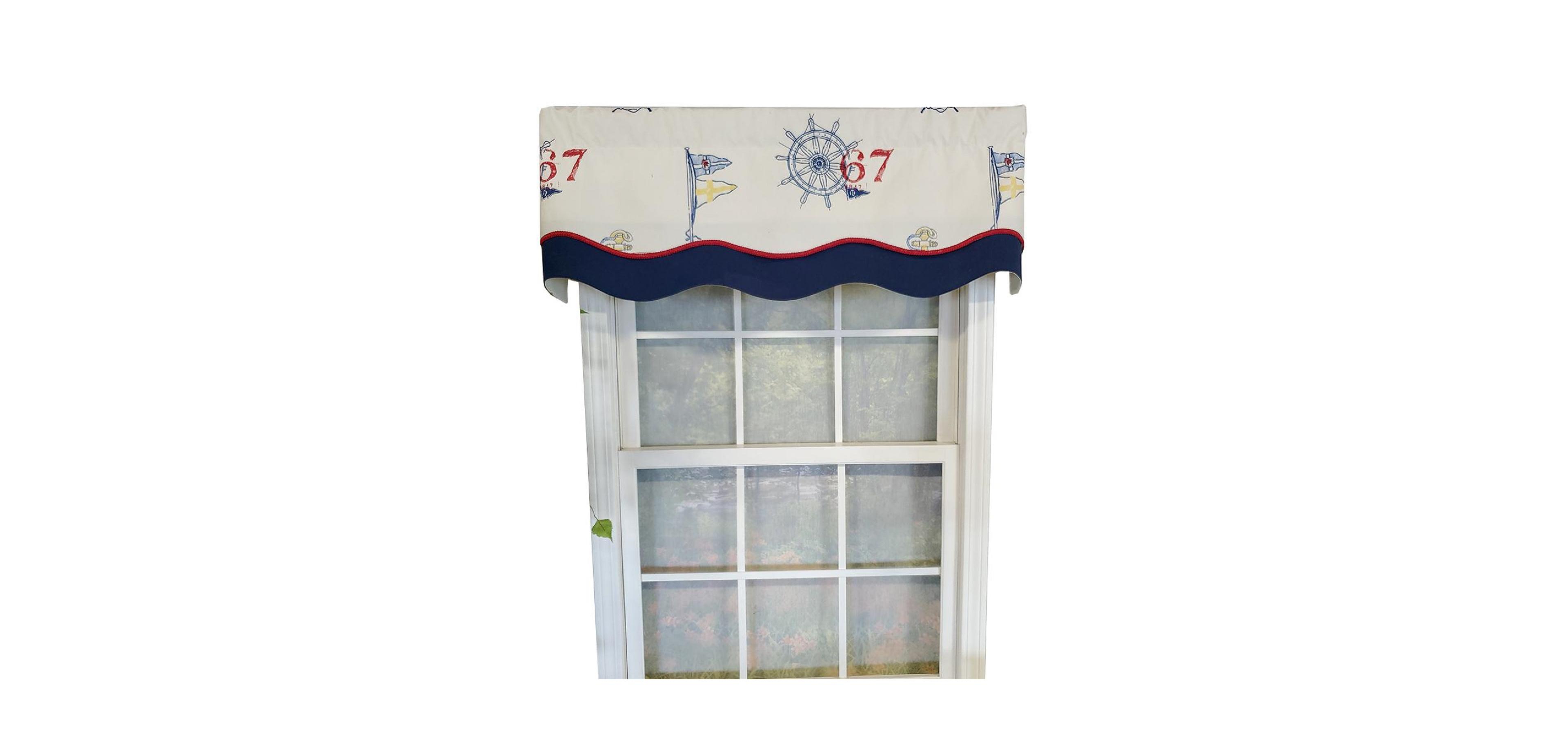Rlf Home Wheel 67 Glory 3" Rod Pocket Lining Luxurious and Elegant Window Treatment Valance 50" x 16" Off White