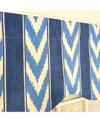 100% Cotton Sonar Provance  Fully lined Windows Rod Pocket Valance 50" x 15"  Blue