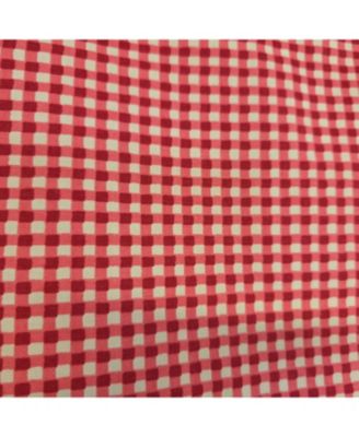 Cherry Check Cornice Valance - 100% Cotton with Ivory Lining 50" x 17"  Red