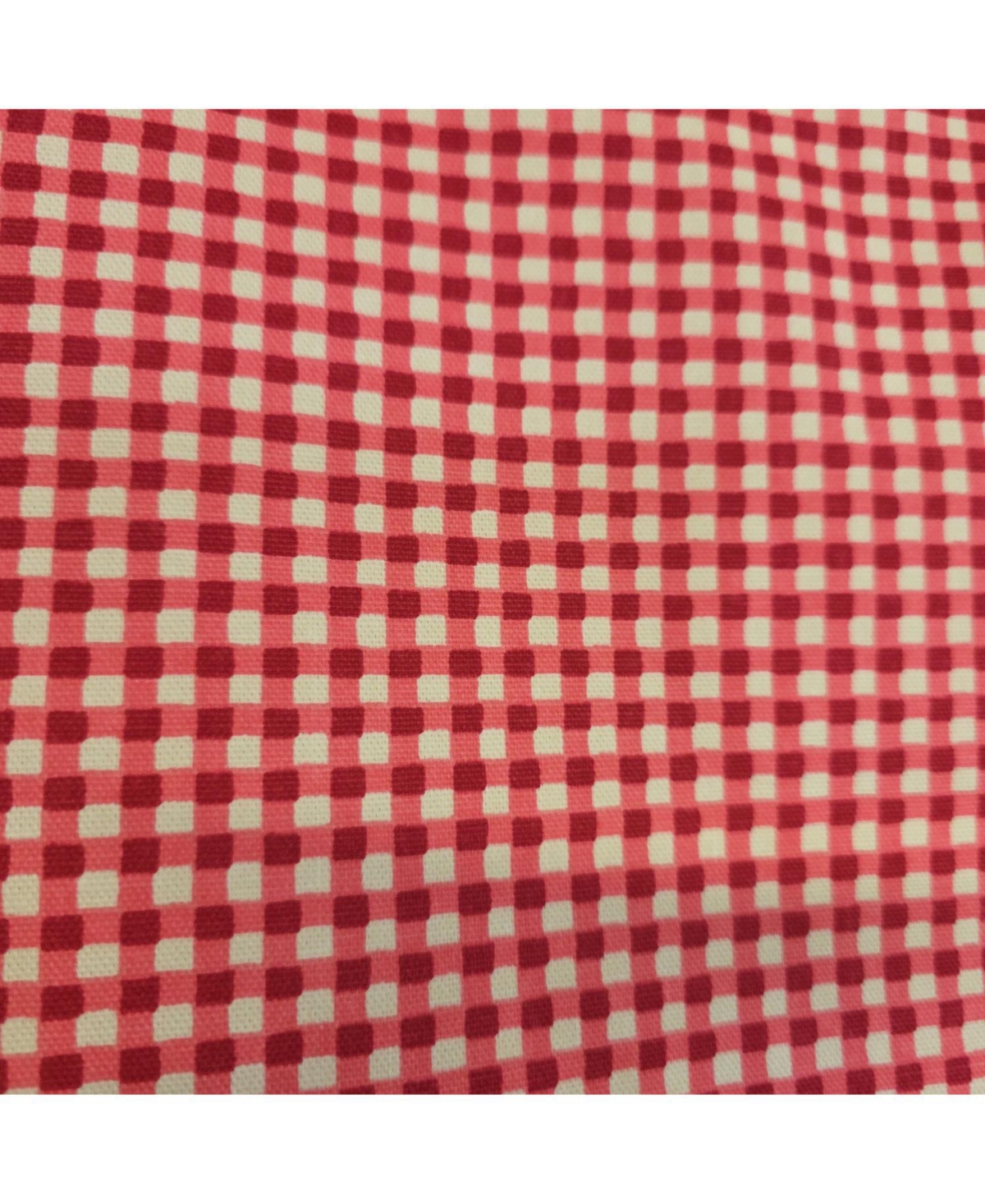 Rlf Home Cherry Check Cornice Valance - 100% Cotton with Ivory Lining 50" x 17" Red