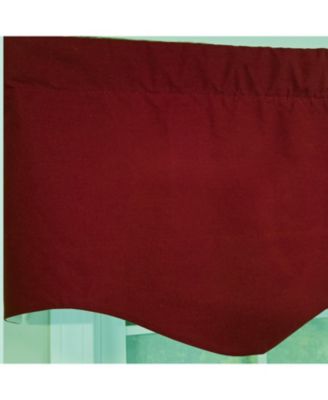 100% Cotton Twill Regal  Fully lined Windows Rod Pocket Valance 50" x 17"  Red