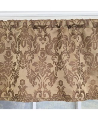 100% Cotton Marruecos Tailored  Unlined Windows Rod Pocket Valance 51" x 12"  Brown