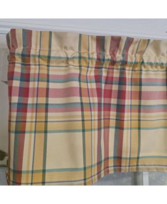 100% Polyester Syon Park Tailored  Unlined Windows Rod Pocket Valance 51" x 12"  Amber