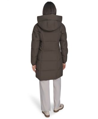 Women's Stand Collar Hooded Puffer Coat