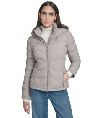 Women's Short Zip-Up Hooded Puffer Coat