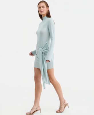 Women's Tie-Front Shine Minidress, Macy's Exclusive