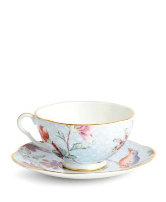 Blue Cuckoo Teacup and Saucer