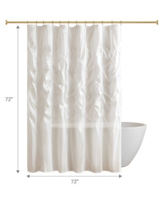 Laurel Tufted Semi-Sheer Shower Curtain, 72" x 72"