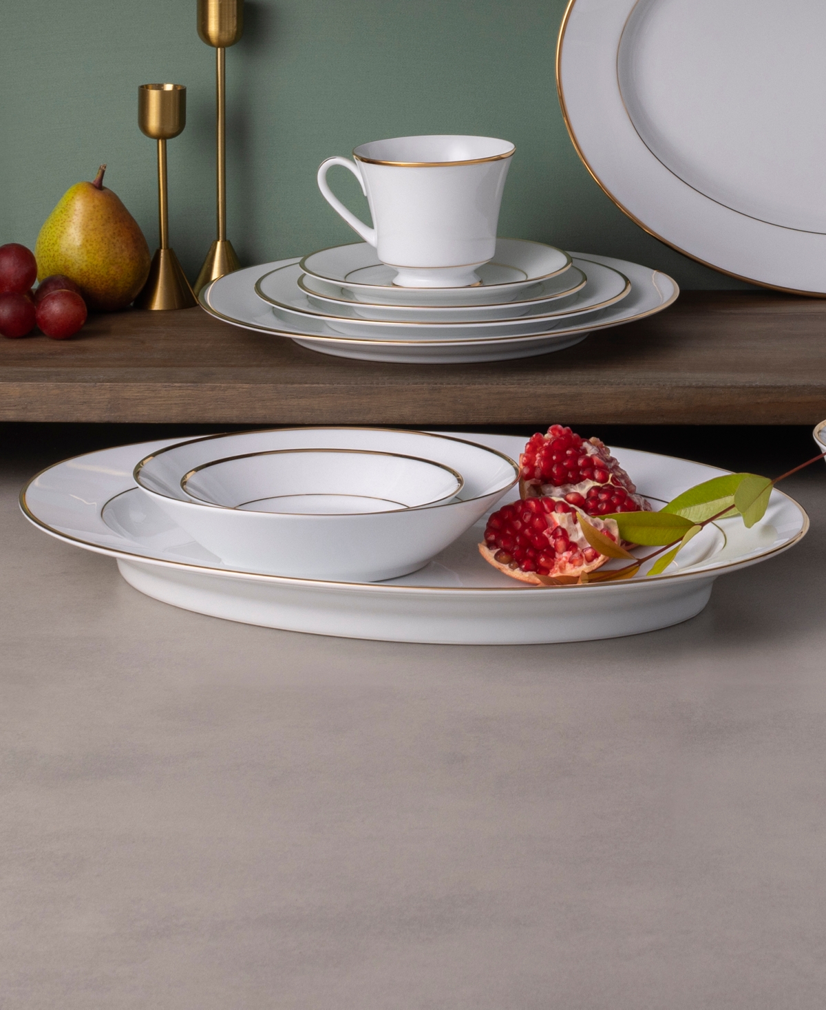 Noritake Heritage Oval Platter In White