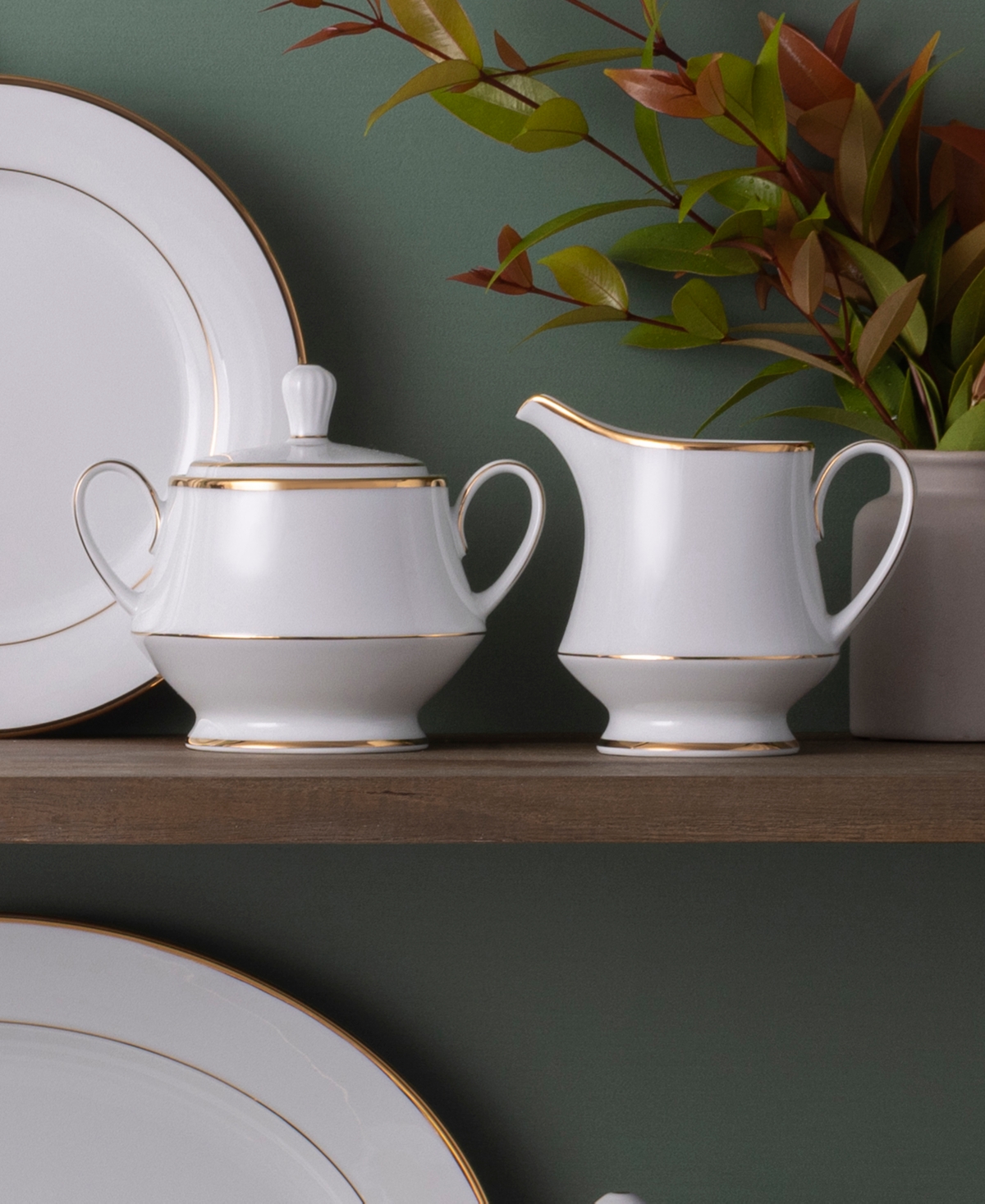 Noritake Heritage 2-pc. Sugar Bowl And Creamer Set In Gold