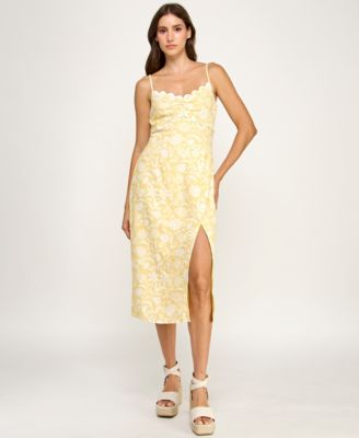 Juniors' Sleeveless Ric Rac Bust Slim Midi Dress