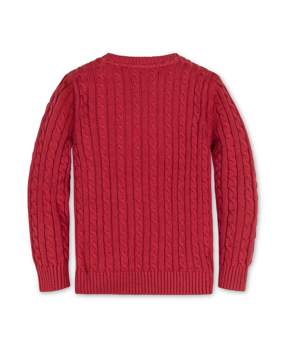 Hope & Henry Boys Organic Cable Crewneck Pullover Sweater