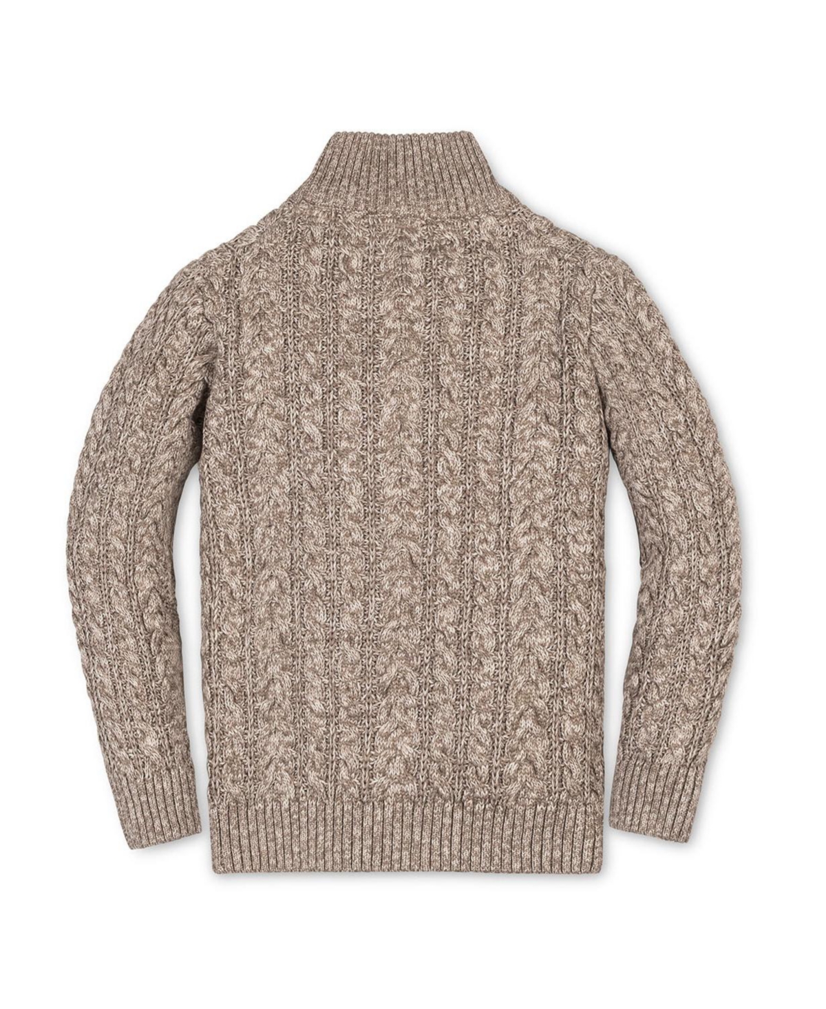 Hope & Henry Boys Organic Long Sleeve Half Zip Cable Pullover Sweater